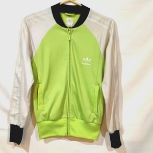 Adidas Lime Green and White Jacket